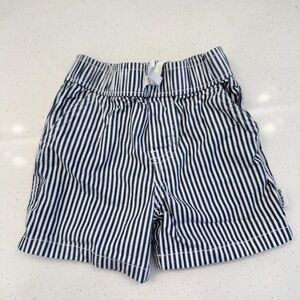 Gerber Boy 18 Month Striped Cotton Shorts with Pockets Blue and White Baby Boy